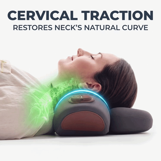 NeckEase™ 26° cervical traction restoring the natural curve of the neck